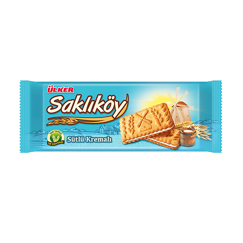 ÜLKER SAKLIKÖY SÜTLÜ YULAFLI BİSKÜVİ 100gr (00834-08)