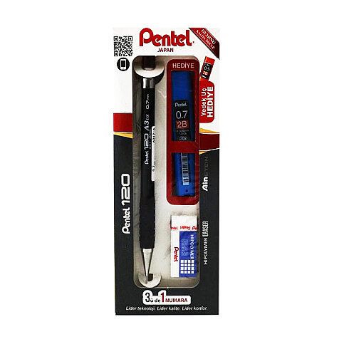 PENTEL A315 VERSATİL KALEM 05+UÇ+SİLGİ SETİ AÇIK YEŞİL - 1