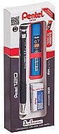 PENTEL A317 VERSATİL KALEM 07+UÇ+SİLGİ SETİ SİYAH - PENTEL
