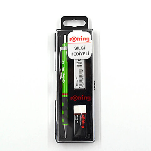 Rotring Tikky Versatil Kalem+07 Uç+Silgi Seti Koyu Yeşil (Kk07) - 1