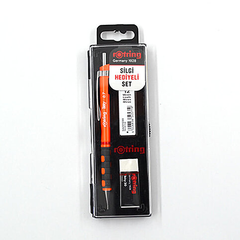 Rotring Tikky Versatil Kalem+07 Uç+Silgi Seti Neon Turuncu (Kk07) - 1