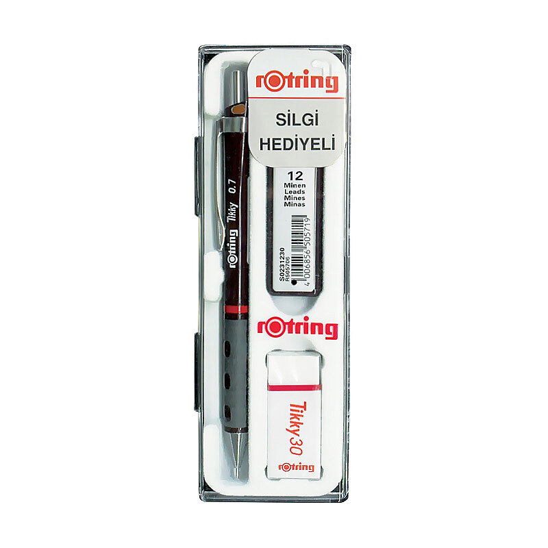 ROTRİNG TİKKY RD VERSATİL KALEM 07+UÇ+SİLGİ SETİ BORDO (KK07)