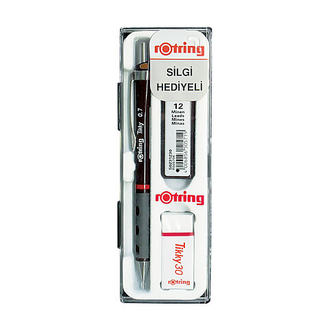 ROTRİNG TİKKY RD VERSATİL KALEM 07+UÇ+SİLGİ SETİ BORDO (KK07) - 1