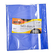 UMİX 1180P TELLİ DOSYA MAVİ 50Lİ (30010427) - UMİX