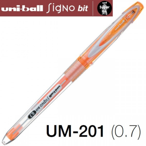 UNİ UM-201 SİGNO BİT JEL KALEM 0.7 TURUNCU - 1