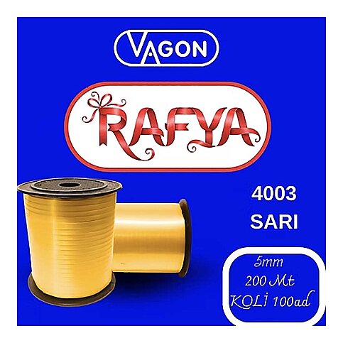 Vagon Rafya 200m Sarı (4003) - 1