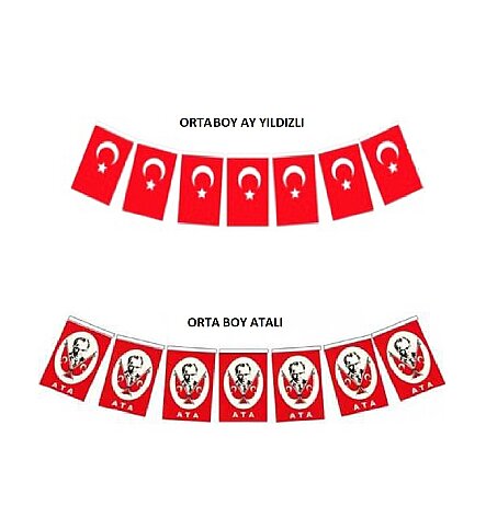 VATAN VT807-808 ORTA BOY İPLİ BAYRAK 50Lİ - 2