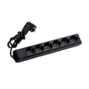 Viko 16689 Topraklı Priz Çoklayıcı 2M Siyah 6Lı - VİKO