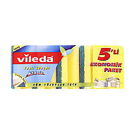 VİLEDA OLUKLU BULAŞIK SÜNGERİ YEŞİL 5Lİ - VİLEDA