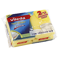 VİLEDA OLUKLU BULAŞIK SÜNGERİ YEŞİL 2Lİ - VİLEDA