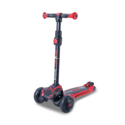 Voit Thunder Üç Tekerli Işıklı Scooter Kırmızı-Siyah - 1