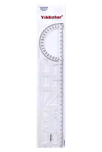 YILDIZLAR 006 GEOMETİK ŞABLON CETVELİ 30cm - 1