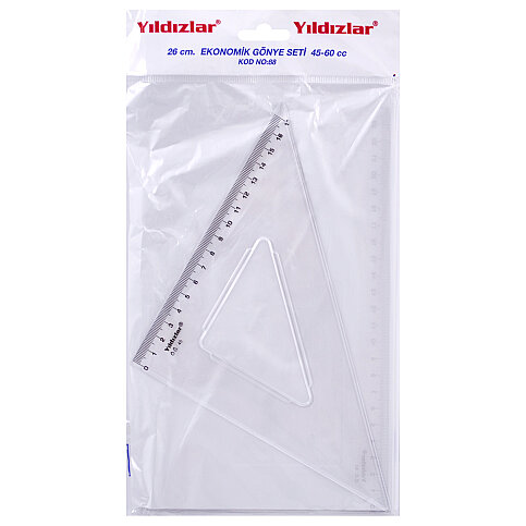 YILDIZLAR 088 EKONOMİK GÖNYE 26cm 45-60 DERECE - 2