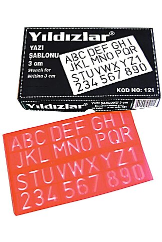YILDIZLAR 121 YAZI ŞABLONU 3cm - 1