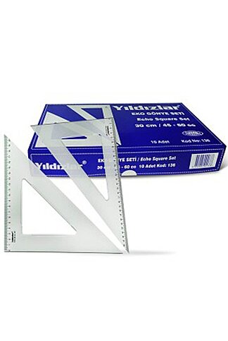 YILDIZLAR 136 EKONOMİK GÖNYE 30cm 45-60 DERECE - 1