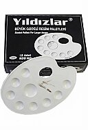 YILDIZLAR 138 OVAL GODELİ BÜYÜK BOY RESİM PALETİ - YILDIZLAR