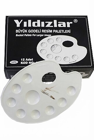 YILDIZLAR 138 OVAL GODELİ BÜYÜK BOY RESİM PALETİ - 1