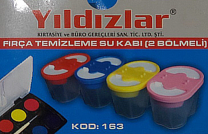 YILDIZLAR 163 İKİ BÖLMELİ FIRÇA TEMİZLEME KABI - 1