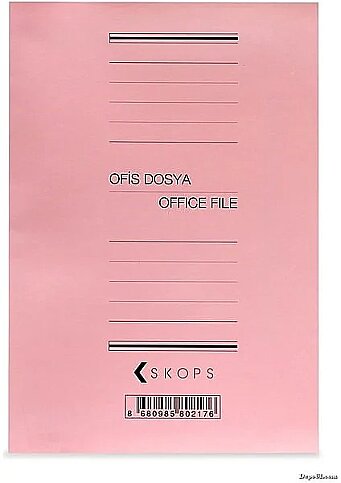 ZARFSAN SKOPS 153-K-191 TAM KAPAK KARTON DOSYA PEMBE 1.KALİTE - 1